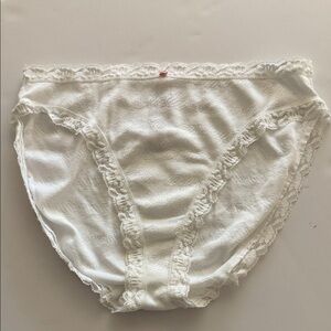 Victoria’s Secret White Lace Trim Bottoms